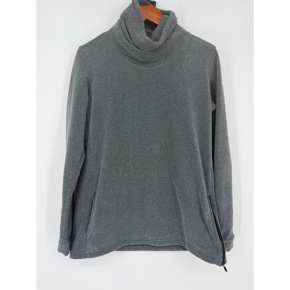 Nike Mens Pullover Medium Gray Fleece Cowl Neck Dri-Fit Athletic Gorpcore